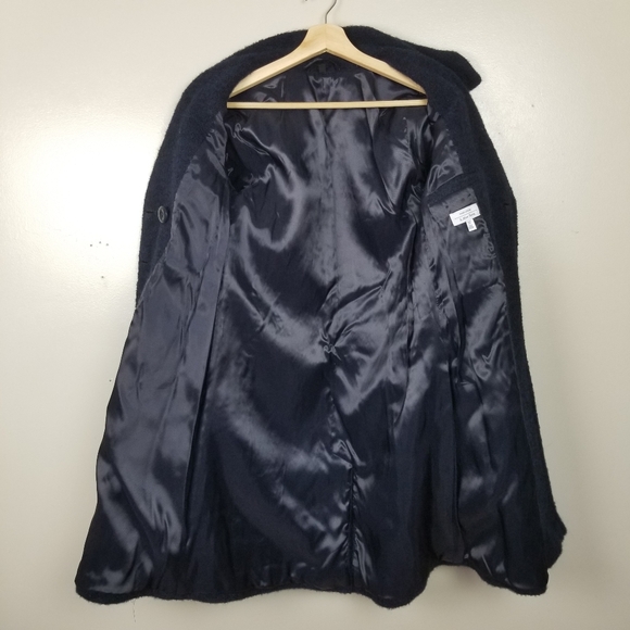 & OTHER STORIES Double Breasted Long Peacoat Navy Blue US 0 - Picture 9 of 11